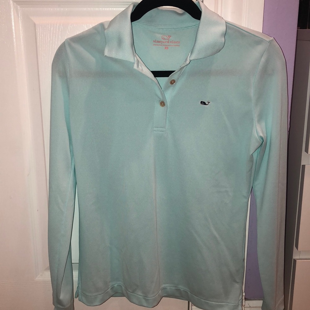 Vineyard vines light blue long sleeve polo